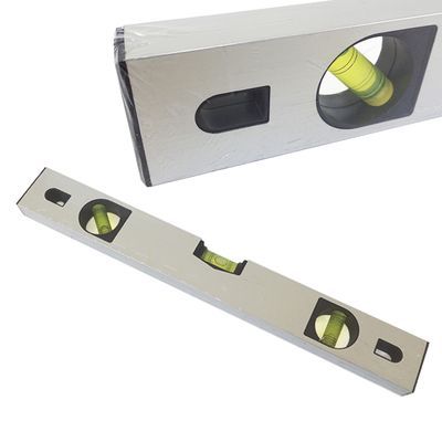 Уровень "PRAKTISCHE TOOLS" строительный алюминиевый магнитный 1000 мм, линейка, 3 глазка