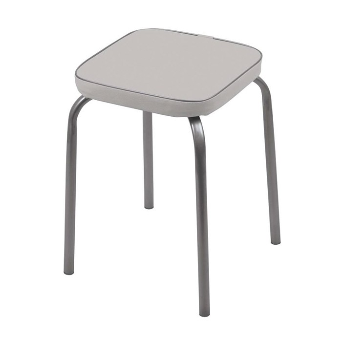Табурет мягк.квадр.сид. до 120 кг, 4 опоры, серый `Фабрик 3` ТФ03/С (Ника)