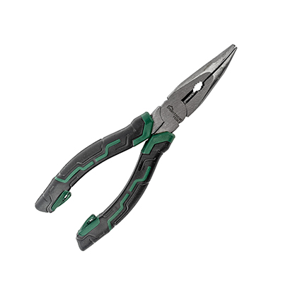 Тонкогубцы изогнутые `PRAKTISCHE TOOLS`, кованая сталь, двухкомпонентные рукоятки, 200 мм