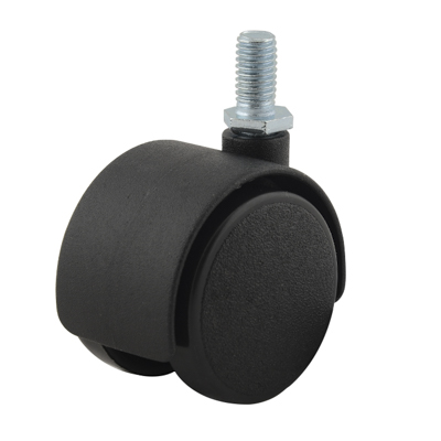 Опора колесная 40мм с болтом М8 черная  (SANBERG) [инд. уп.] [груп.10шт]