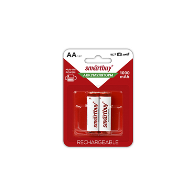 Аккумулятор NiMh Smartbuy AA  1000 mAh (блист-2)