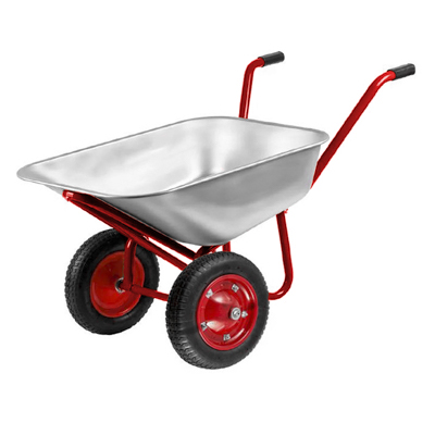 Тачка строительная  'ЧИБИС' 110л/320кг усил (2 пенополиуретан кол 3.25-8 оц кузов 0,8 мм неразб рама) 2.110.320PU