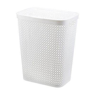 Корзина для белья 35 л узкая 'Пирула' белый (М-Пл)