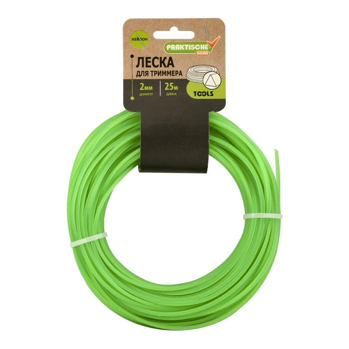 Леска для триммеров нейлоновая треугольная d=2,0 мм L=25 м 'Praktische Home'