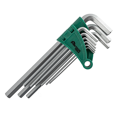 Набор ключей шестигранных, удлиненные, 1.5 - 10 мм, 9 штук `PRAKTISCHE TOOLS` Blister