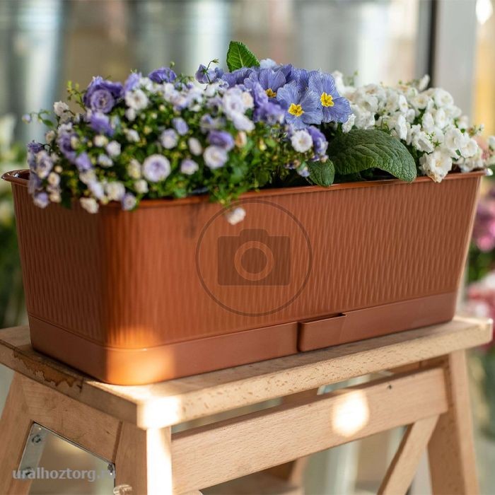 Ящик балконный  9,5 л 600x170 мм h=130 мм 'Прованс' с поддоном терракот (5Пл)