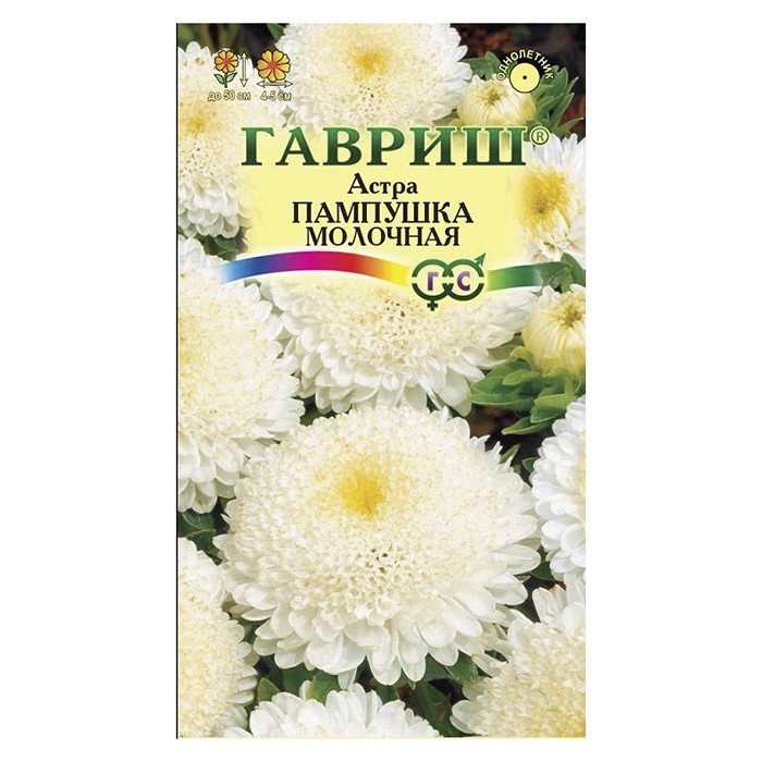Астра Пампушка молочная, однолетняя (помпонная) 0,3 г (Гавриш)