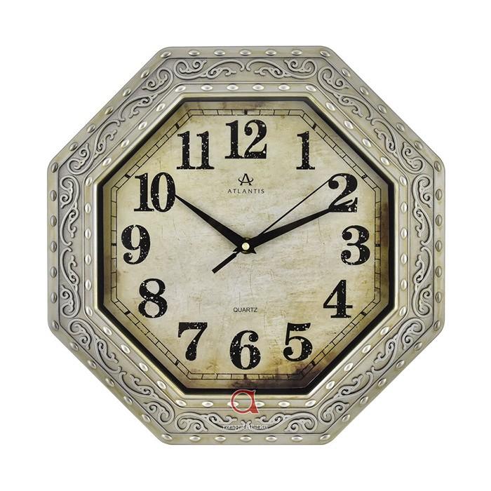 Часы настенные фигурные 31,5*31,5 см золото TLD-35006С (Atlantis)