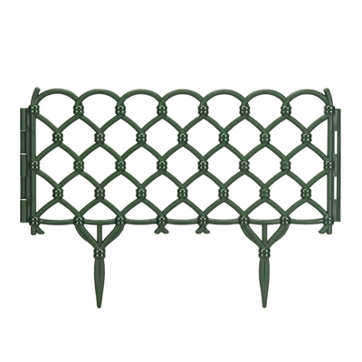 Ограждение садовое пласт `Фаберже` 280 х 28 см темно-зеленое