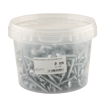 Саморез острокон с п/ш ОЦ 4,2х38 [1,0 кг] ~384 шт