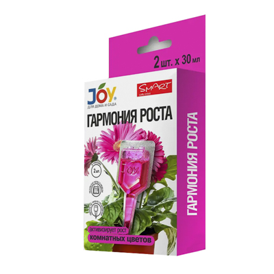 Удобрение Стимулятор для комнатных цветов Гармония роста 30 мл х 2 шт (Джой)