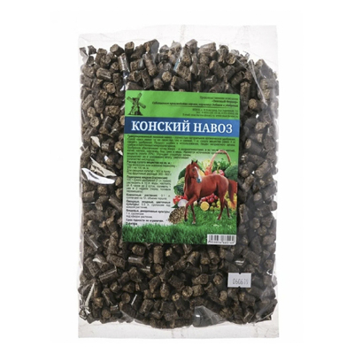Удобрение Конский навоз гранулированный 2 л (Знатный фермер)