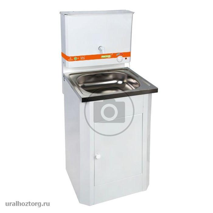 Умывальник без ЭВН 17 л металл бак/нерж.мойка/тумба металл белый `PRAKTISCHE HOME`