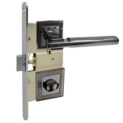 Защелка дверная `ЧИБИС` Готовое решение КРОНОС (серый графит/ хром) фикс