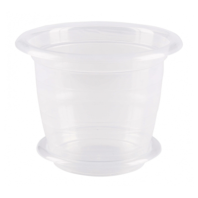 Кашпо пласт для орхидей 1,0 л d=155 мм h=123 мм с поддоном прозрачный м7686 (А)