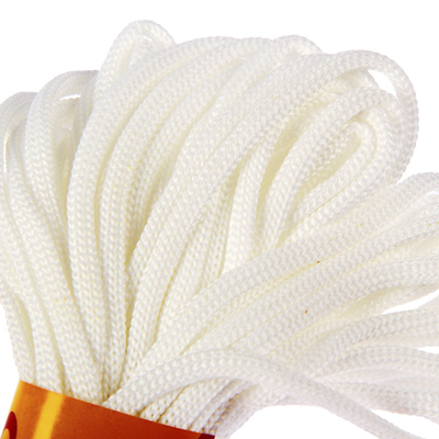 Шнур полипропиленовый, хозяйственный, плетенный d 4 мм, 20м, белый