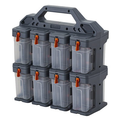 Органайзер для мелочей 16 модулей 31х15,4х32 см свинцово-оранжевый 'Blocker Expert' (ПР)