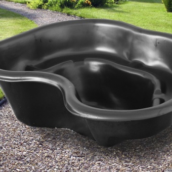 Пруд садовый декоративный пластик 110 л черный (1160 х 870 x 450 мм)