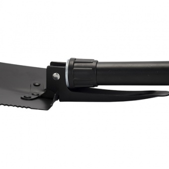 Лопата штыковая саперная ЛКО рельс. сталь `Урожайная сотка` складная с цельномет/чер и V ручкой 60 см S505Y