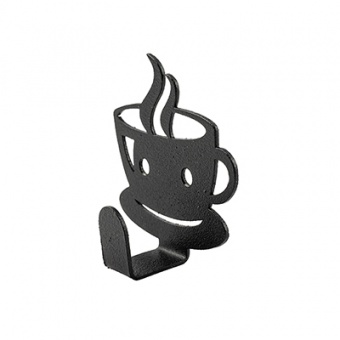 Крючок  настенный 'Чашка' металл 6 х 6 х 2 см черный Verda Line
