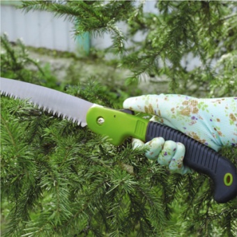 Пила садовая складная 180 мм пластиковая прорезиненная ручка 'Урожайная сотка' MS011