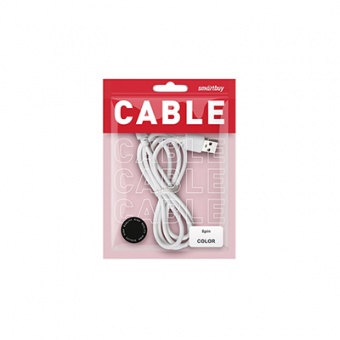 Кабель Smartbuy, USB - Lightning, 1 А, 1 м, ПЕРВАЯ ЦЕНА , белый