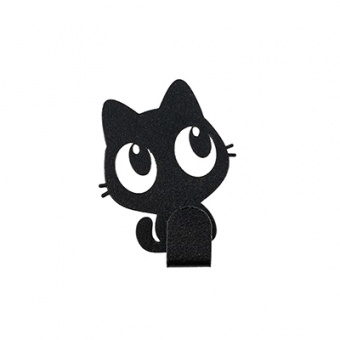 Крючок  настенный 'Кот' металл 6,5 х 5 х 2 см черный Verda Line