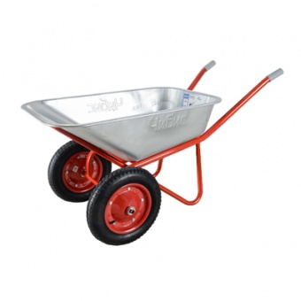 Тачка строительная  'ЧИБИС' 110л/320кг усил (2 пневмокол 3.25-8 оц кузов 0,8 мм неразб рама) 2.110.320