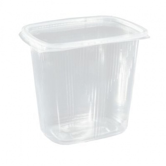 Контейнер с крышкой одноразовый прямоугольный 108х82х46мм 0,5 л 10 шт/уп полупрозрачный