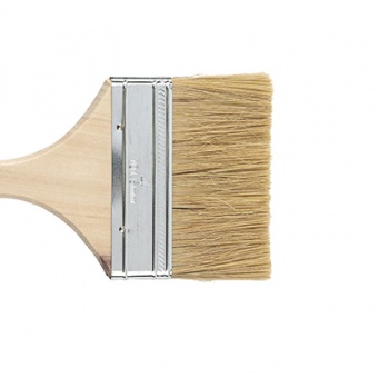 Кисть флейцевая 'Стандарт' КФ-100*12 натуральный ворс, дерев.ручка 'PRAKTISCHE TOOLS'