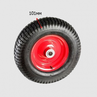 Колесо К Тачке Пневматическое 4.00-6 PR5206 (d колеса 330 мм, d ступицы 16 мм, L ступицы 80 мм), красное