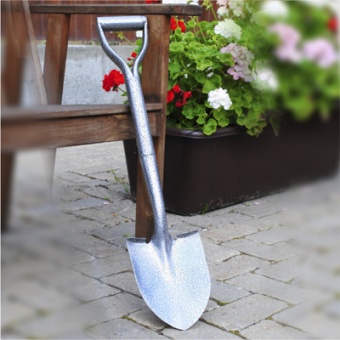 Лопата штыковая саперная ЛКО рельс. сталь `Урожайная сотка` с цельномет/чер и V ручкой 70 см MINI S520D