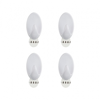 Крючок самоклеящийся `SANBERG` пластик БЕССЛЕДНОЕ УДАЛЕНИЕ 2,5х3,5см комп. 4шт Blister