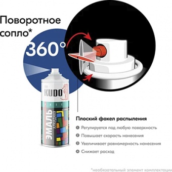 Эмаль универсальная аэрозоль синяя RAL5005 KUDO 520 мл