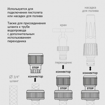 Коннектор 3/4 латунь с аквастопом 'Урожайная сотка Эксперт' (YM5820С)