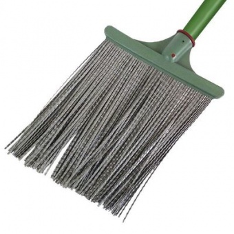 Метла пластмассовая плоская №7 340х260 мм профи с мет/пласт черенком