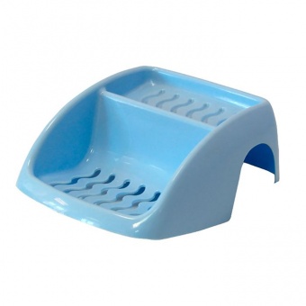 Мыльница пластик навесная на ванну голубой М2221 (М-Пл)