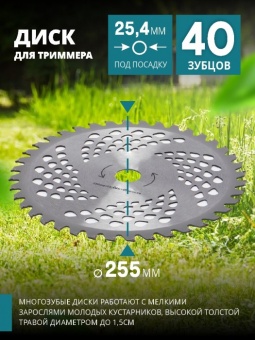 Диск для триммера 255 мм 40 зубьев PRAKTISCHE TOOLS