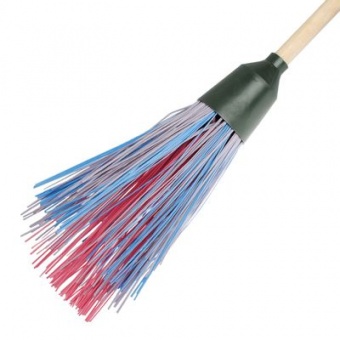 Метла Пластмассовая Круглая с черенком `Стандарт`