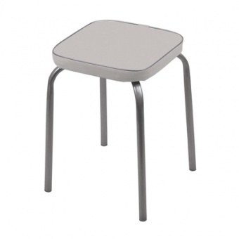 Табурет мягк.квадр.сид. до 120 кг, 4 опоры, серый `Фабрик 3` ТФ03/С (Ника)