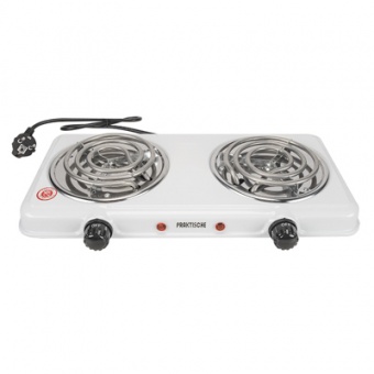 Плитка электрическая 2 конф тэн 2,0 кВт белая 5703 (PRAKTISCHE HOME)
