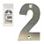 Номерок дверной мет ЧИБИС №2 (хром) 75*45мм с комплектом крепежа