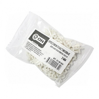 Крестики для кафеля и плитки 3 мм (200 шт./упак) ON , 02-08-004