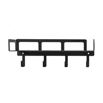 Полка универсальная настенная с крючками металл 30 х 10,5 х 10,5 см черная Verda Line