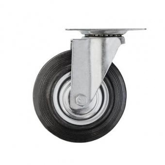 Опора колесная большегрузная 160мм поворотная, платф. крепл. (H191, 145кг) SC63 (SANBERG)