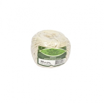 Шпагат х/б 10-ти ниточный 50 м БЕЛЫЙ