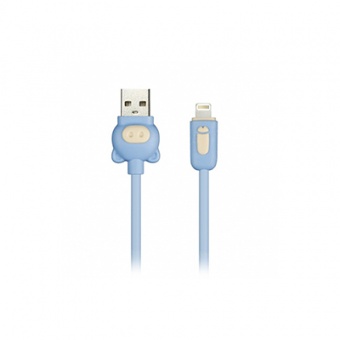 Кабель Smartbuy, USB - Lightning, 2 А, 1 м, ДЕТСКИЙ , синий