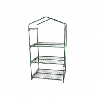 Парник для балкона (мет тр в пвх d-16мм+чех: пл пвх) 49х69х126 см разб 3 полки 'Урожайная сотка Эксперт' 21003