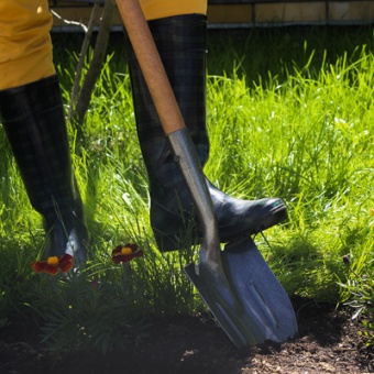 Лопата штыковая ЛД рельс.сталь `Урожайная сотка` дамская с ребр. жест S518-13