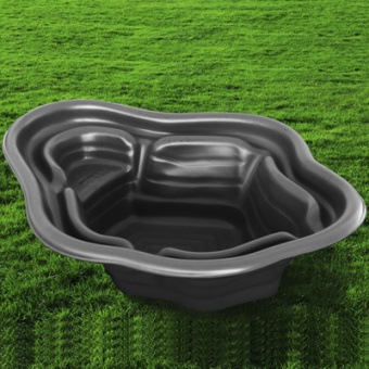 Пруд садовый декоративный пластик 190 л черный (1400 х 1050 х 450 мм)